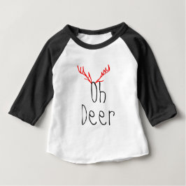 Oh Deer Kerstmis baby Raglan T-shirt
