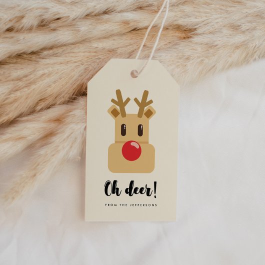 Oh Deer Kerstmis Cadeaulabel