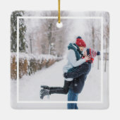 Oh Deer Kerstmis hier Faux Gold Glitter Deer Keramisch Ornament (Achterkant)