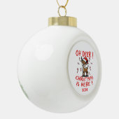 Oh Deer Kerstmis is hier Keramische Bal Ornament (Links)