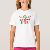 Oh Deer Kerstmis is hier, kerstboom, Antlers T-shirt (Voorkant)
