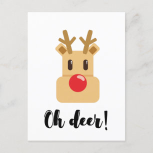 Oh Deer kerstseizoen Briefkaart