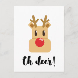 Oh Deer kerstseizoen Briefkaart