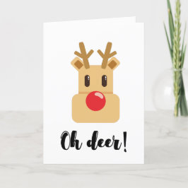 Oh Deer kerstseizoen Feestdagen Kaart