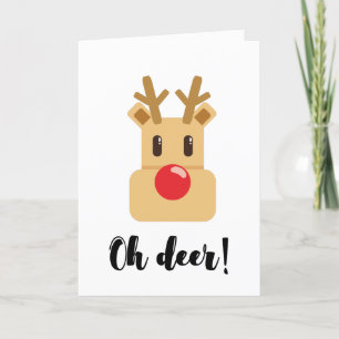 Oh Deer kerstseizoen Feestdagen Kaart