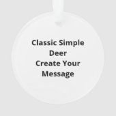 Oh Deer Klassiek Eenvoudig Ontwerp Ornament (achterkant)
