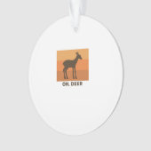 Oh Deer Klassiek Eenvoudig Ontwerp Ornament (voorkant)