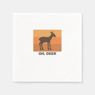 Oh Deer Klassiek Eenvoudig Ontwerp Servet