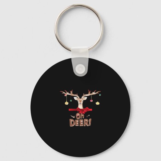 Oh Deer Klassieke Sfeer Sleutelhanger (Voorkant)