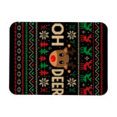 Oh Deer Lelijk Kersttrui Puzzel Magneet (Horizontaal)