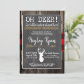 OH Deer. Little Buck Buffalo Play Baby shower Kaart (Staand voorkant)