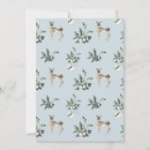 Oh Deer mama en Fawn Blue Boy Baby shower Kaart (Achterkant)