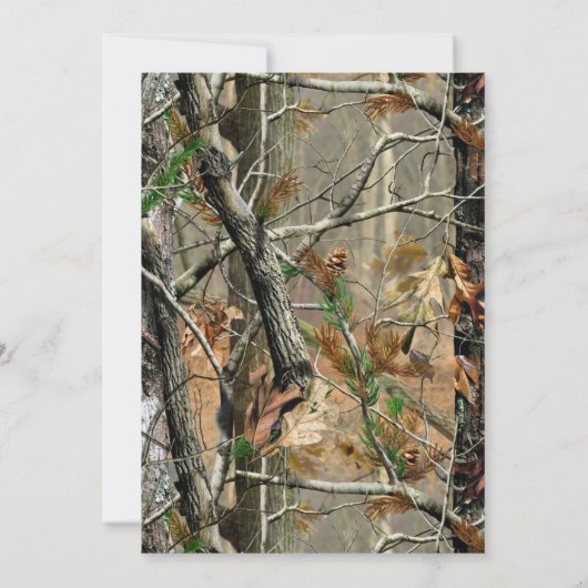 Oh Deer! Mannen jagen Camo achtergrond Birthday Kaart (Achterkant)