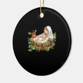 Oh Deer Mary Nativity Scene Christmas Jesus  Keramisch Ornament (Links)