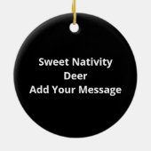 Oh Deer Mary Nativity Scene Christmas Jesus  Keramisch Ornament (Achterkant)