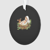 Oh Deer Mary Nativity Scene Christmas Jesus  Ornament (voorkant)