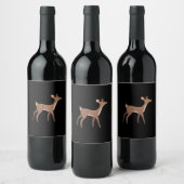 Oh Deer Me Whimsical Creatief Ontwerp  Wijn Etiket (Flessen)