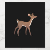 Oh Deer Me Whimsical Creatief Ontwerp  Wijn Etiket (Enkel label)