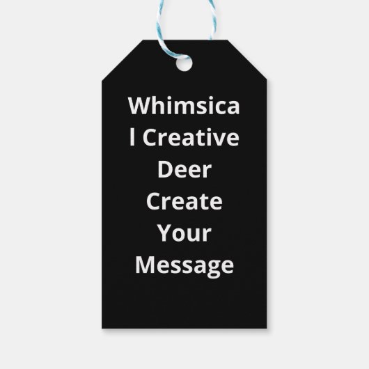 Oh Deer Me Whimsical Creative Design Cadeaulabel (Achterkant)