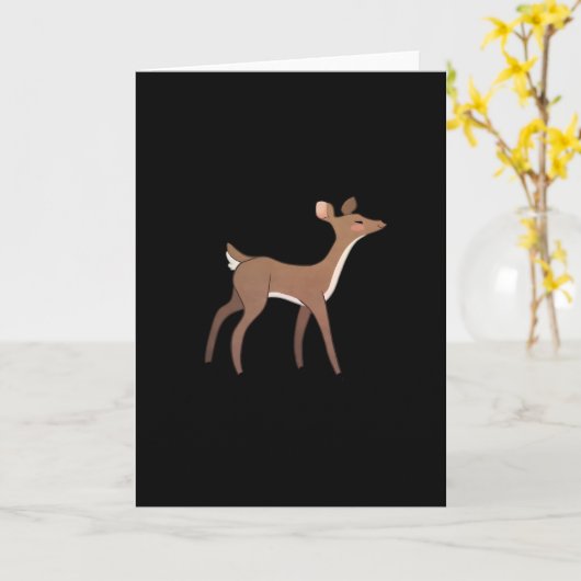 Oh Deer Me Whimsical Creative Design Kaart (Gele Bloem)