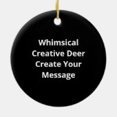 Oh Deer Me Whimsical Creative Design Keramisch Ornament (Achterkant)