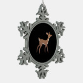 Oh Deer Me Whimsical Creative Design Tin Sneeuwvlok Ornament (Links)