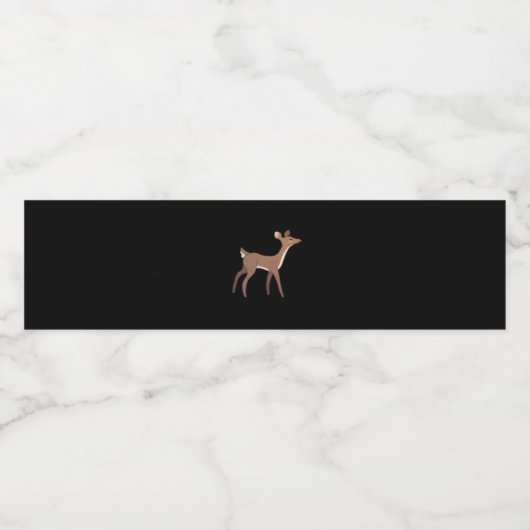 Oh Deer Me Whimsical Creative Design  Waterfles Etiket (Enkel label)