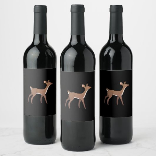 Oh Deer Me Whimsical Creative Design  Wijn Etiket (Flessen)