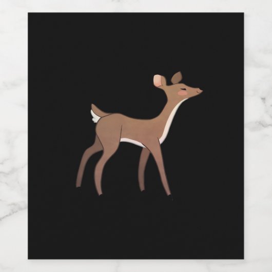 Oh Deer Me Whimsical Creative Design  Wijn Etiket (Enkel label)