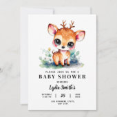Oh Deer Meisje Baby shower Baby Meisje Douche Groe Kaart (Voorkant)