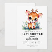 Oh Deer Meisje Baby shower Baby Meisje Douche Groe Kaart (Voorkant / Achterkant)