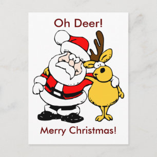 Oh Deer Merry kerstBriefkaart Feestdagenkaart