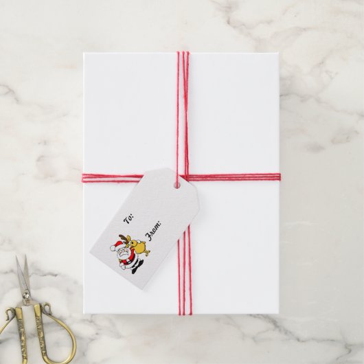 Oh Deer Merry Kerstmis van Santa Gift Labels Cadeaulabel (Met Touw)