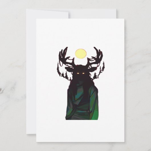 Oh Deer Minimaal Design Feestdagenkaart (Voorkant)