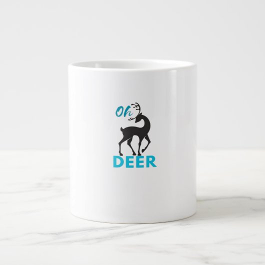 Oh Deer Minimaal Design  Grote Koffiekop (Voorkant)
