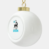 Oh Deer Minimaal Design Keramische Bal Ornament (Rechts)