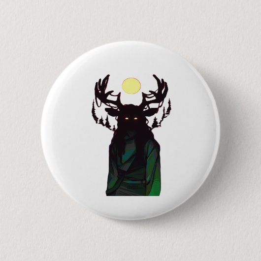 Oh Deer Minimaal Design Ronde Button 5,7 Cm (Voorkant)