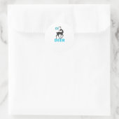 Oh Deer Minimaal Design  Ronde Sticker (Tas)