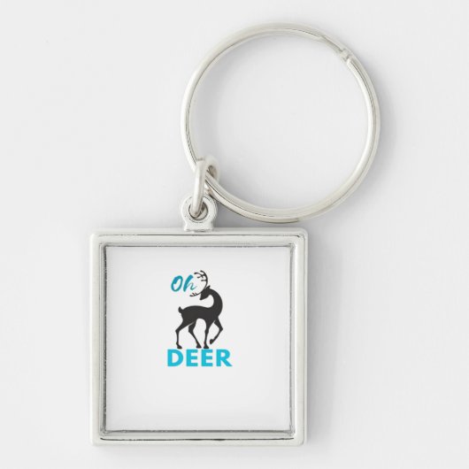 Oh Deer Minimaal Design Sleutelhanger (Voorkant)