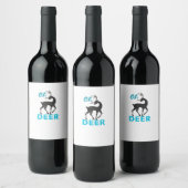Oh Deer Minimaal Design Wijn Etiket (Flessen)