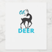 Oh Deer Minimaal Design Wijn Etiket (Enkel label)