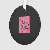 Oh Deer Minimaal Esthetisch Ornament (voorkant)