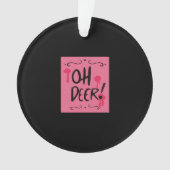 Oh Deer Minimal Aesthetic Ornament (voorkant)