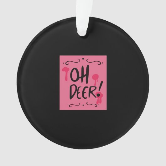 Oh Deer Minimal Aesthetic Ornament (voorkant)