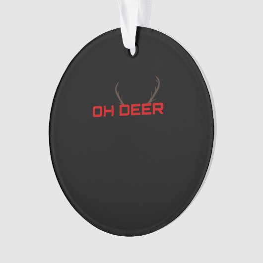 Oh Deer Minimal Aesthetic Vibe Ornament (voorkant)