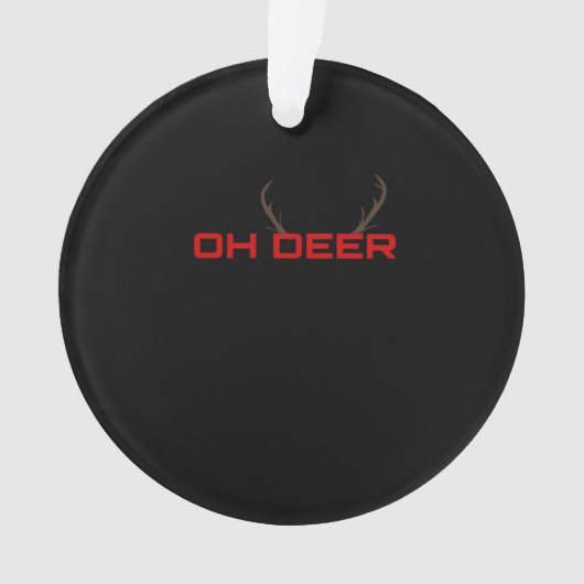 Oh Deer Minimal Aesthetic Vibe Ornament (voorkant)