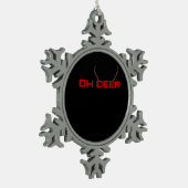 Oh Deer Minimal Aesthetic Vibe  Tin Sneeuwvlok Ornament (Links)