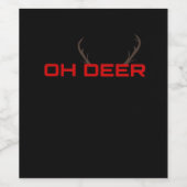 Oh Deer Minimal Aesthetic Vibe  Wijn Etiket (Enkel label)