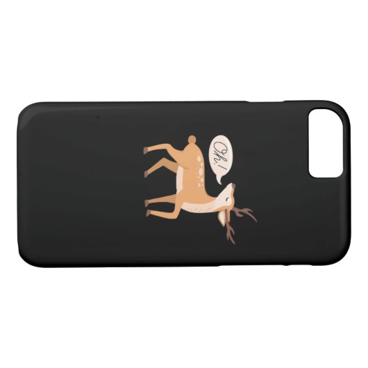 Oh Deer Minimal Clean Aesthetic Case-Mate iPhone Case (Achterkant (Horizontaal))