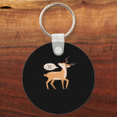 Oh Deer Minimal Clean Aesthetic Keychain (Voorkant)